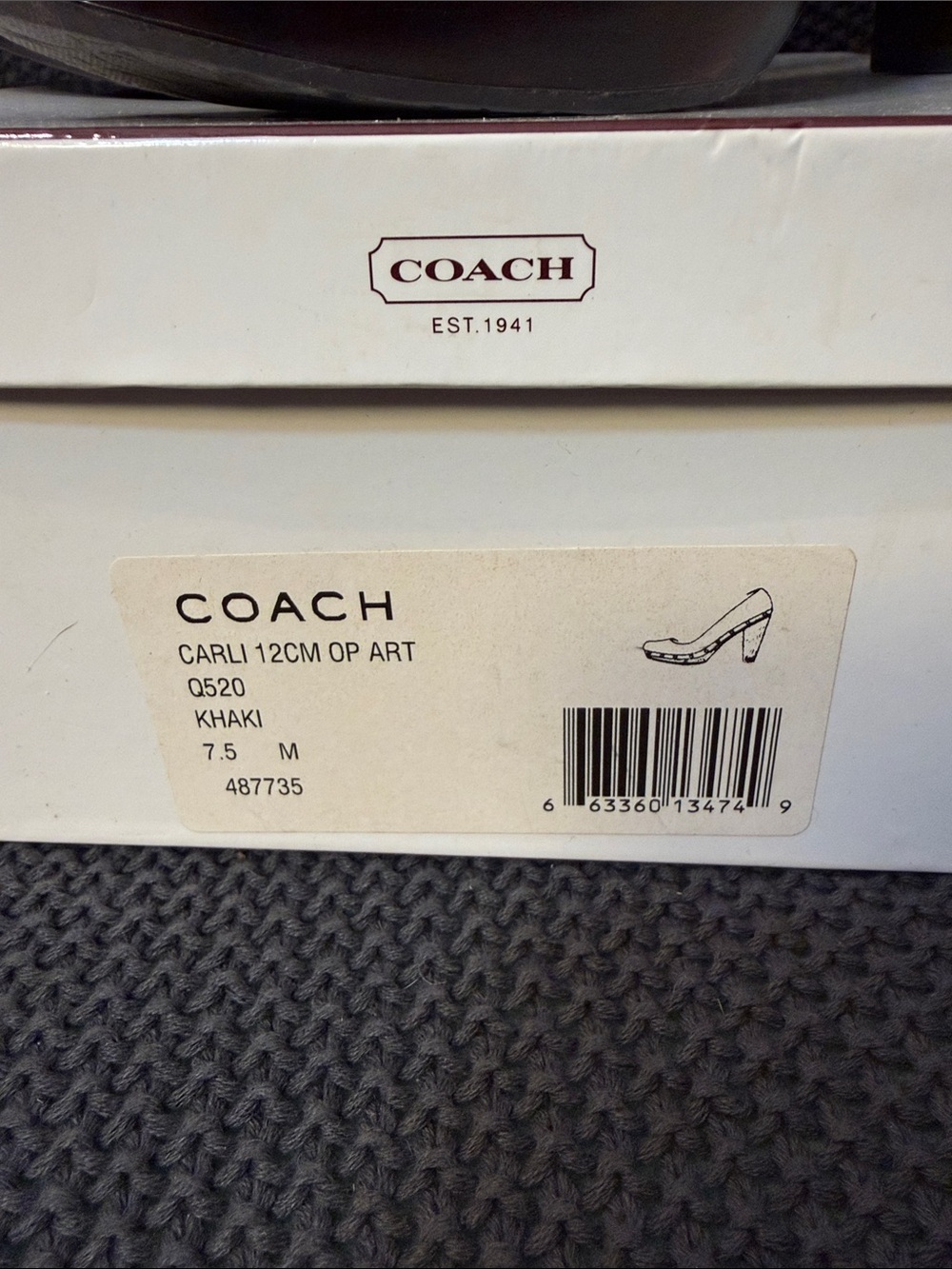 Coach Tan/Brown Signature Canvas Studded Platform Pumps -425 - Picture 2 of 10
